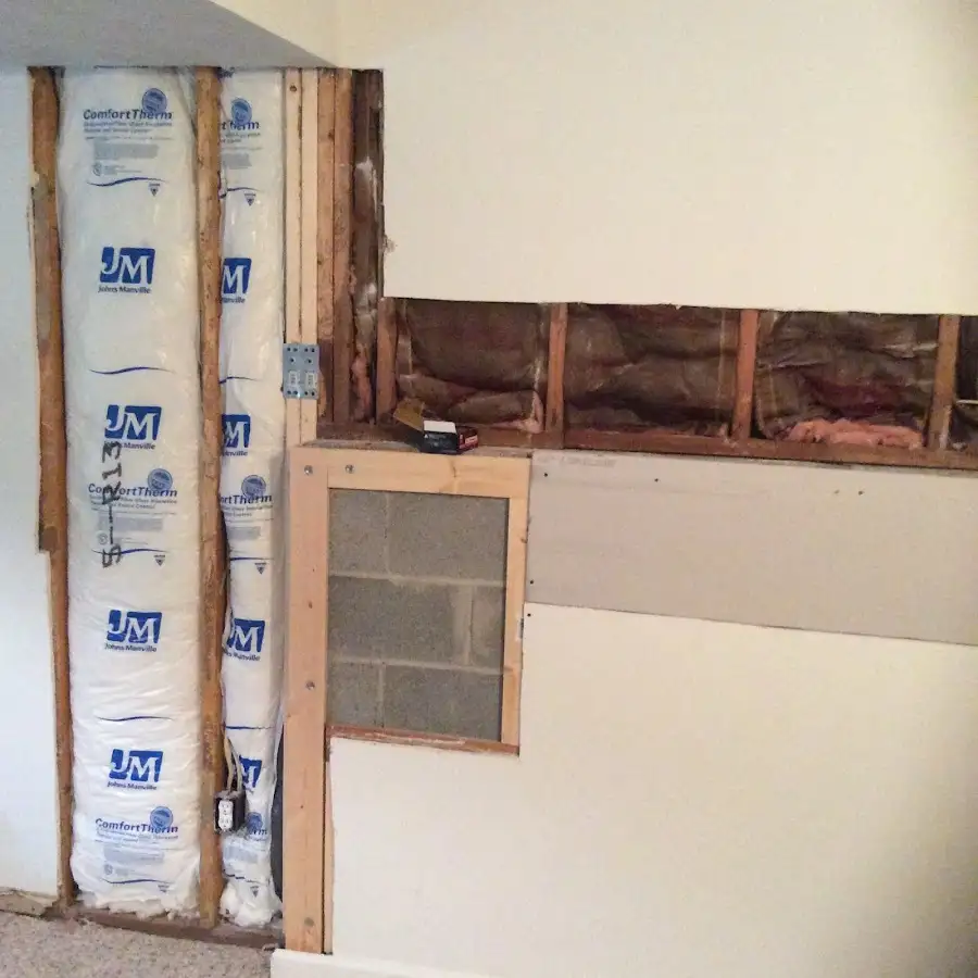 Wall insulation replacement during Contents Cleaning & Restoration in Crossville